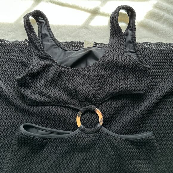 Montce Ky Sleeveless Cutout Dress Black Crochet Size Large NWOT O-Ring - Picture 13 of 16